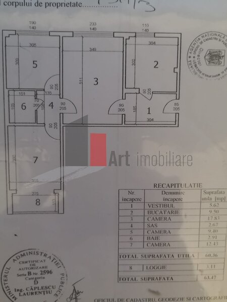 Huedin, vanzare apartament 3 camere.